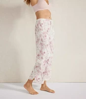 Haven Well Within Organic Cotton Jersey Botanical Rose Curved Hem Pants