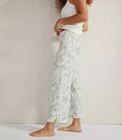 Haven Well Within Organic Cotton Jersey Botanical Green Curved Hem Pants