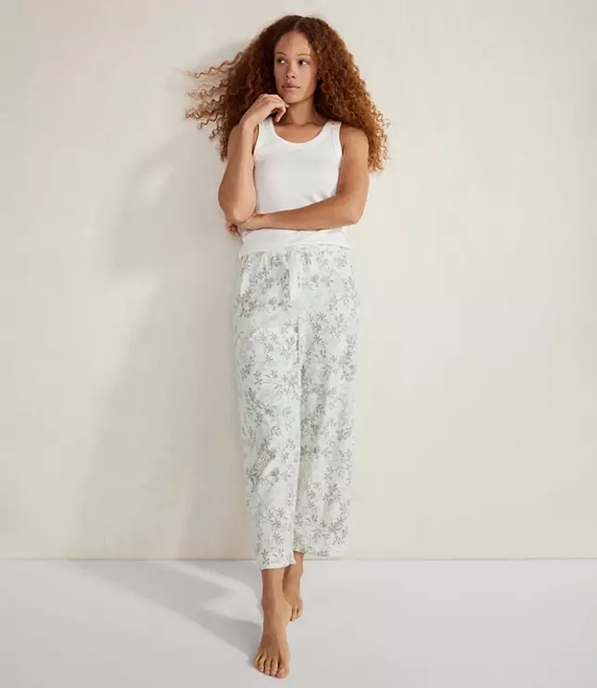 Haven Well Within Organic Cotton Jersey Botanical Green Curved Hem Pants