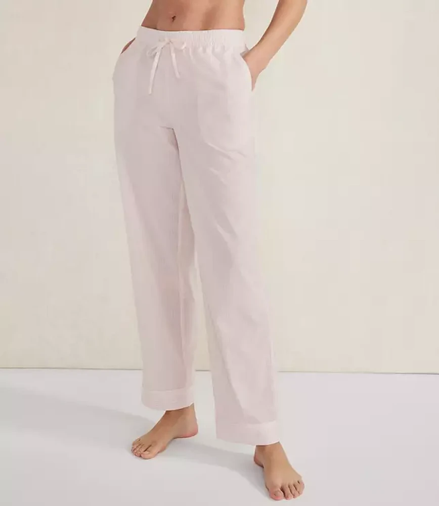 Haven Well Within Organic Cotton Poplin Striped Pajama Pants