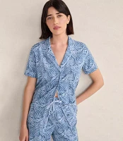 Haven Well Within Organic Cotton Jersey Abstract Wave Sleep Set