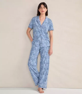 Haven Well Within Organic Cotton Jersey Abstract Wave Sleep Set