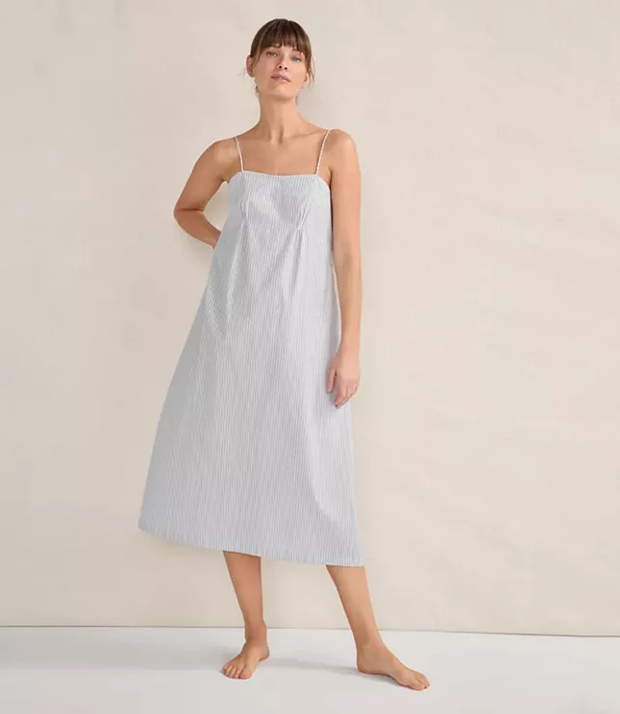 Haven Well Within Organic Cotton Poplin Delicate Stripe Sleep Dress