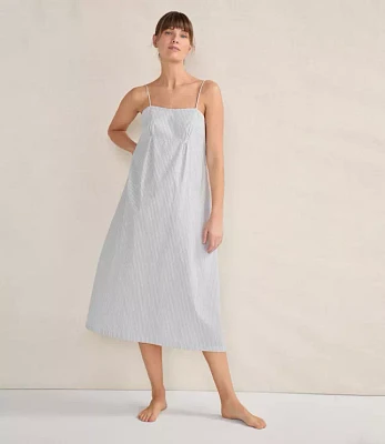 Haven Well Within Organic Cotton Poplin Delicate Stripe Sleep Dress