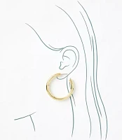 Skinny Tubular Hoop Earrings