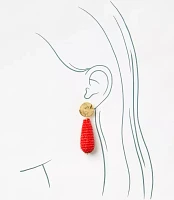 Molded Coin Beaded Drop Earrings