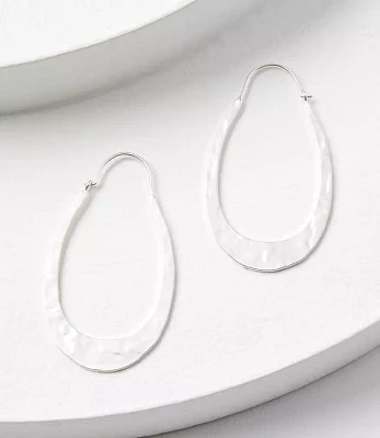Brushed Hammered Teardrop Earrings