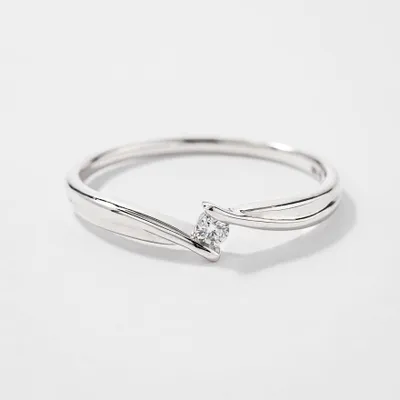 Diamond Celebration Ring 10K White Gold (0.04ct tw)