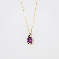 Amethyst Necklace in 10K Yellow Gold