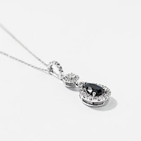 Sapphire Necklace in 10K White Gold