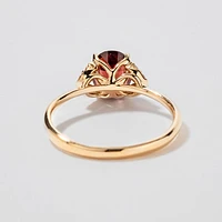Garnet Ring 10K Yellow Gold