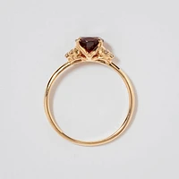 Garnet Ring 10K Yellow Gold
