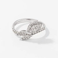 Diamond Cluster Ring 10K White Gold (0.39 ct tw)