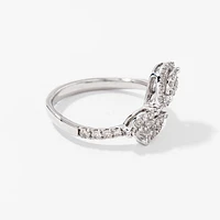 Diamond Cluster Ring 10K White Gold (0.39 ct tw)