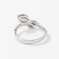 Diamond Cluster Ring 10K White Gold (0.39 ct tw)