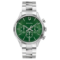 Bulova Classic Men's Green Dial Chronograph Watch | 96A322