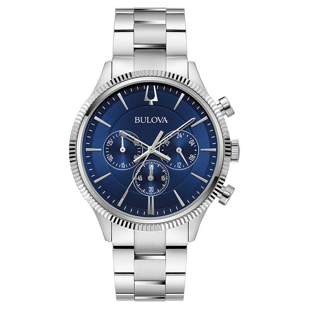 Bulova Classic Men's Blue Dial Chronograph Watch | 96A324