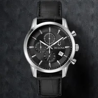 Bulova Sutton Black Dial Chronograph Watch | 96B403