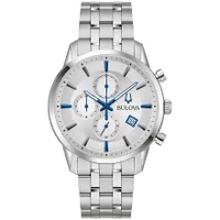 Bulova Sutton Silver-Tone Dial Stainless Steel Bracelet Men's Watch |