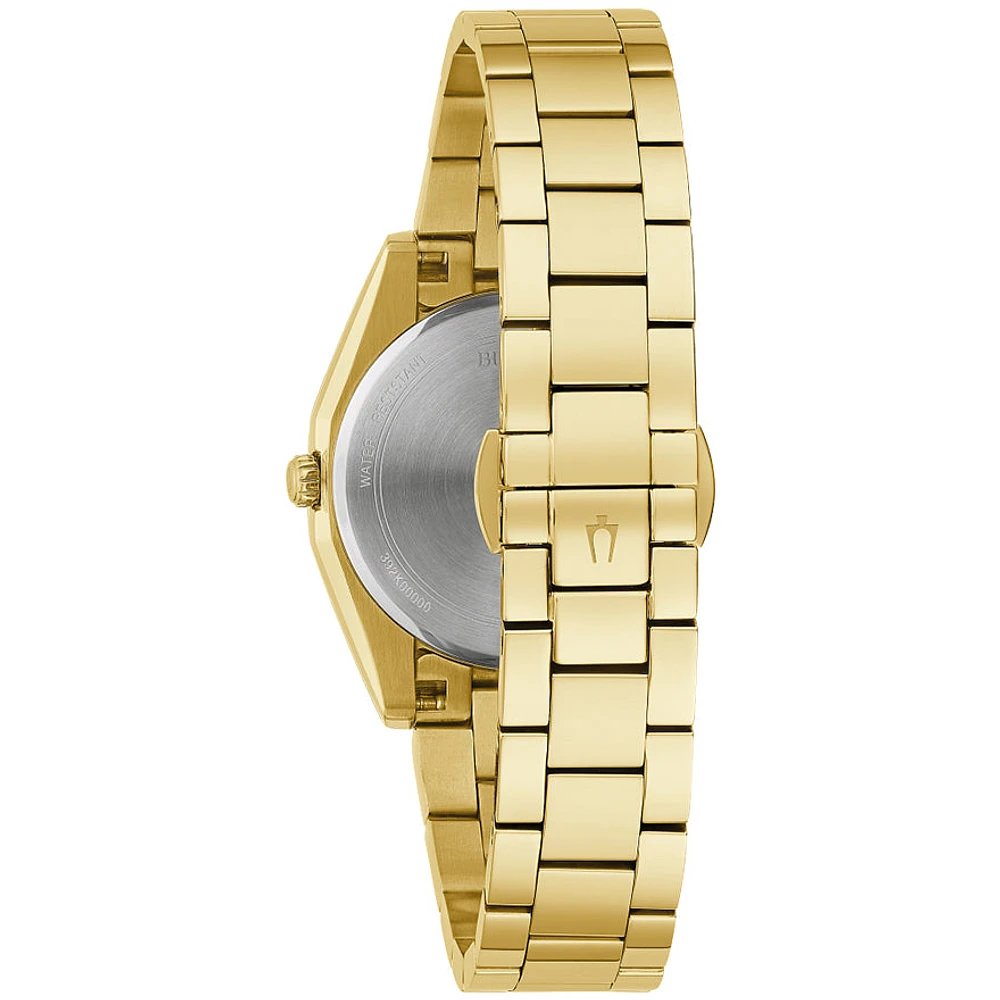 Bulova Surveyor Ladies Gold Tone Watch | 97P172
