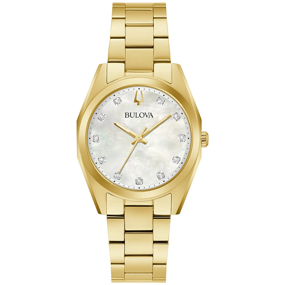 Bulova Surveyor Ladies Gold Tone Watch | 97P172