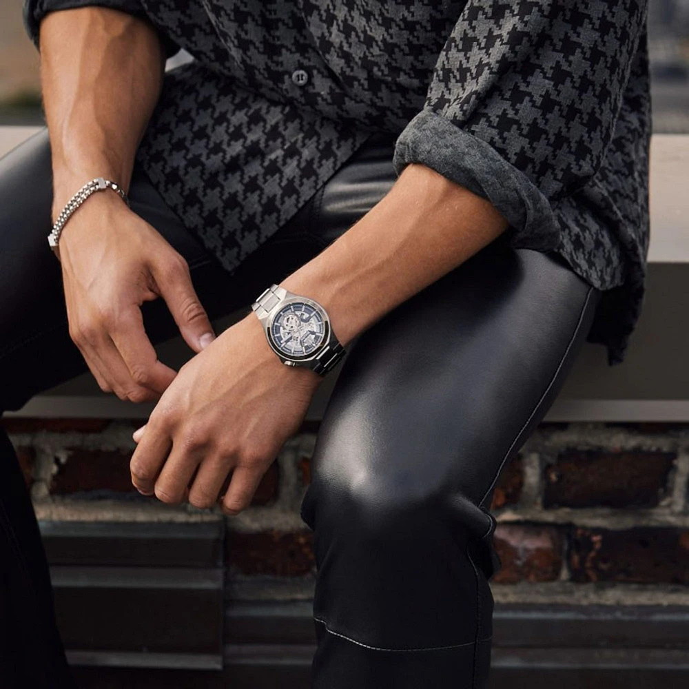 Bulova Men's Classic Automatic Watch Black Stainless Steel | 98A179