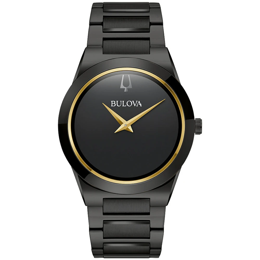 Bulova Millennia Black Dial Stainless Steel Watch | 98A313