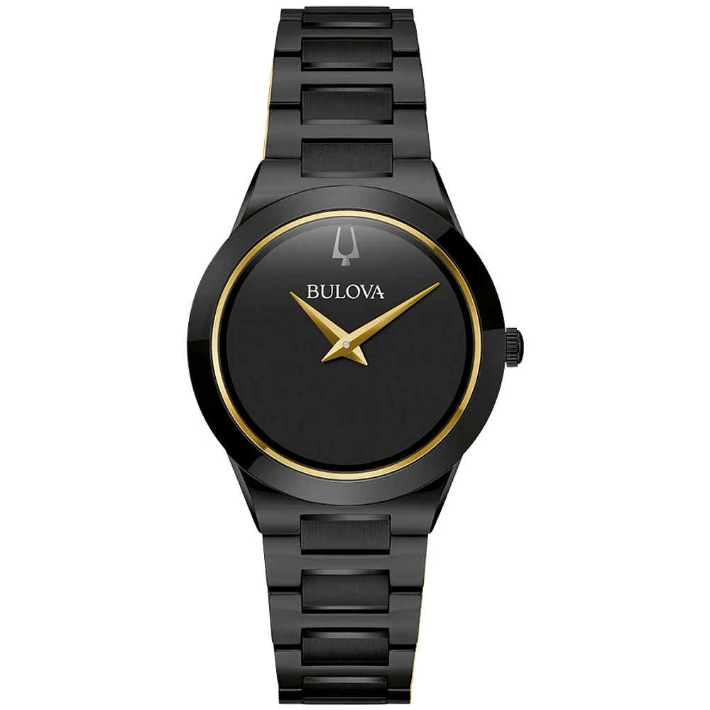 Bulova Millennia Black Dial Stainless Steel Watch | 98L314