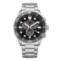 Citizen Eco-Drive Sport Casual Black Dial Chronograph Watch | AT2568-8