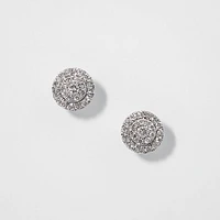 Round Cluster Diamond Stud Earrings in 10K White Gold (0.33 ct tw)
