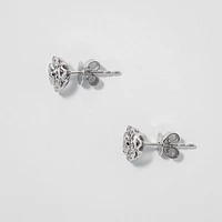 Round Cluster Diamond Stud Earrings in 10K White Gold (0.33 ct tw)