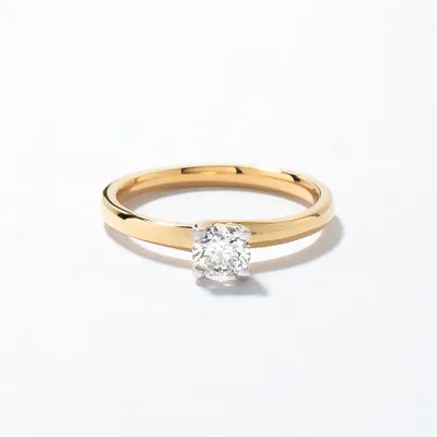 Solitaire Diamond Engagement Ring 14K Yellow Gold (0.40 ct tw)