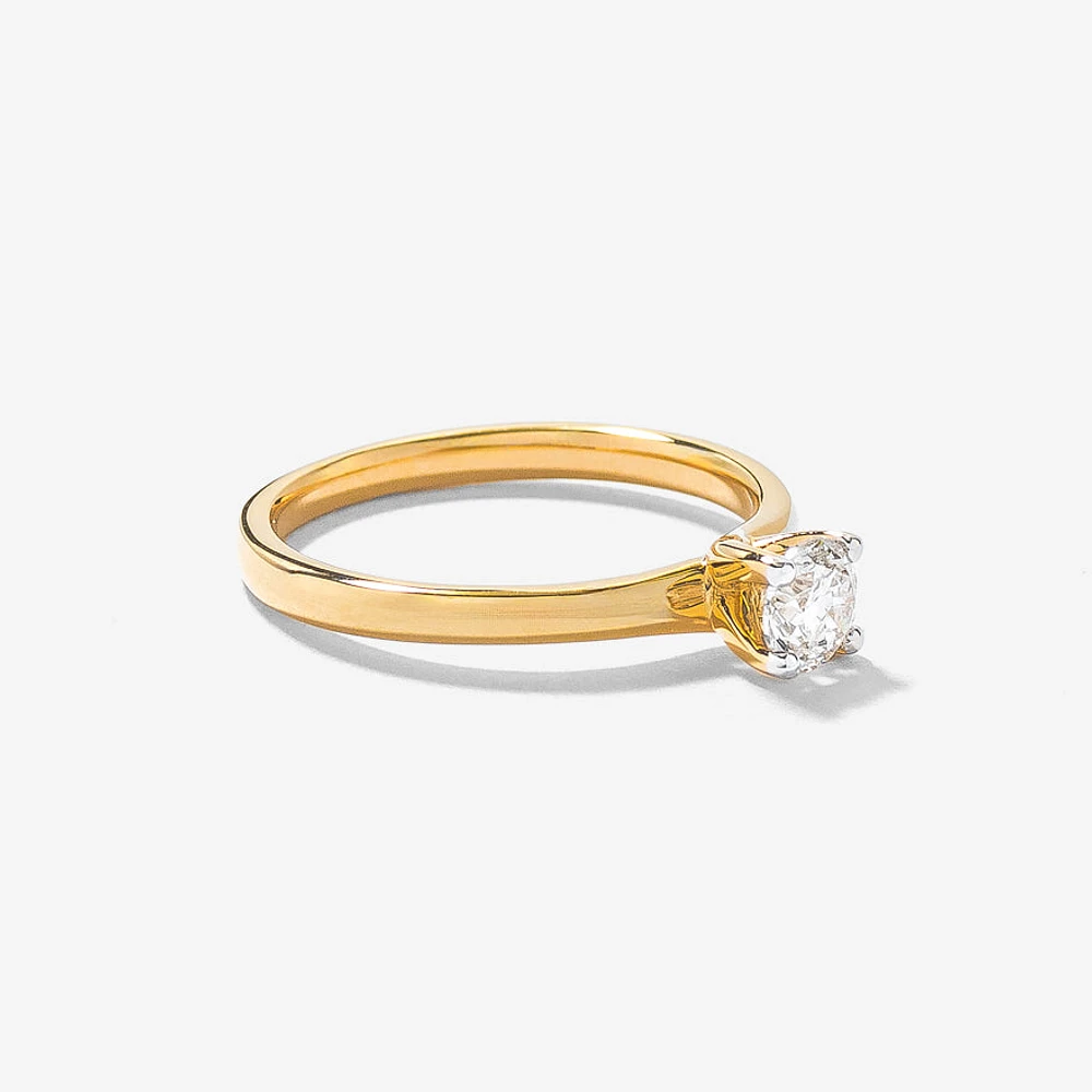 Solitaire Diamond Engagement Ring 14K Yellow Gold (0.40 ct tw)