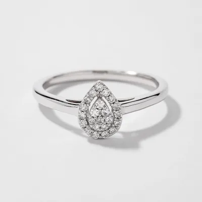 Promise Ring 10K White Gold (0.10 ct tw)