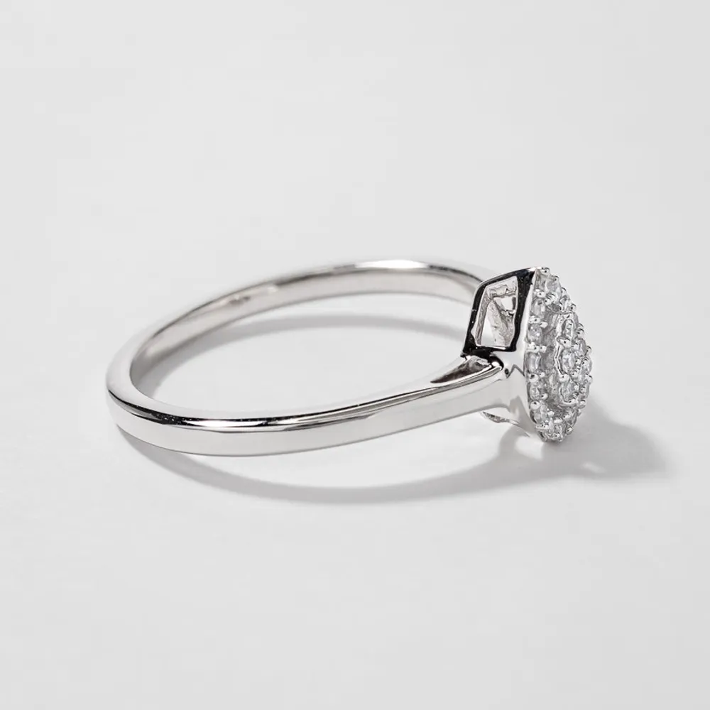 Promise Ring 10K White Gold (0.10 ct tw)