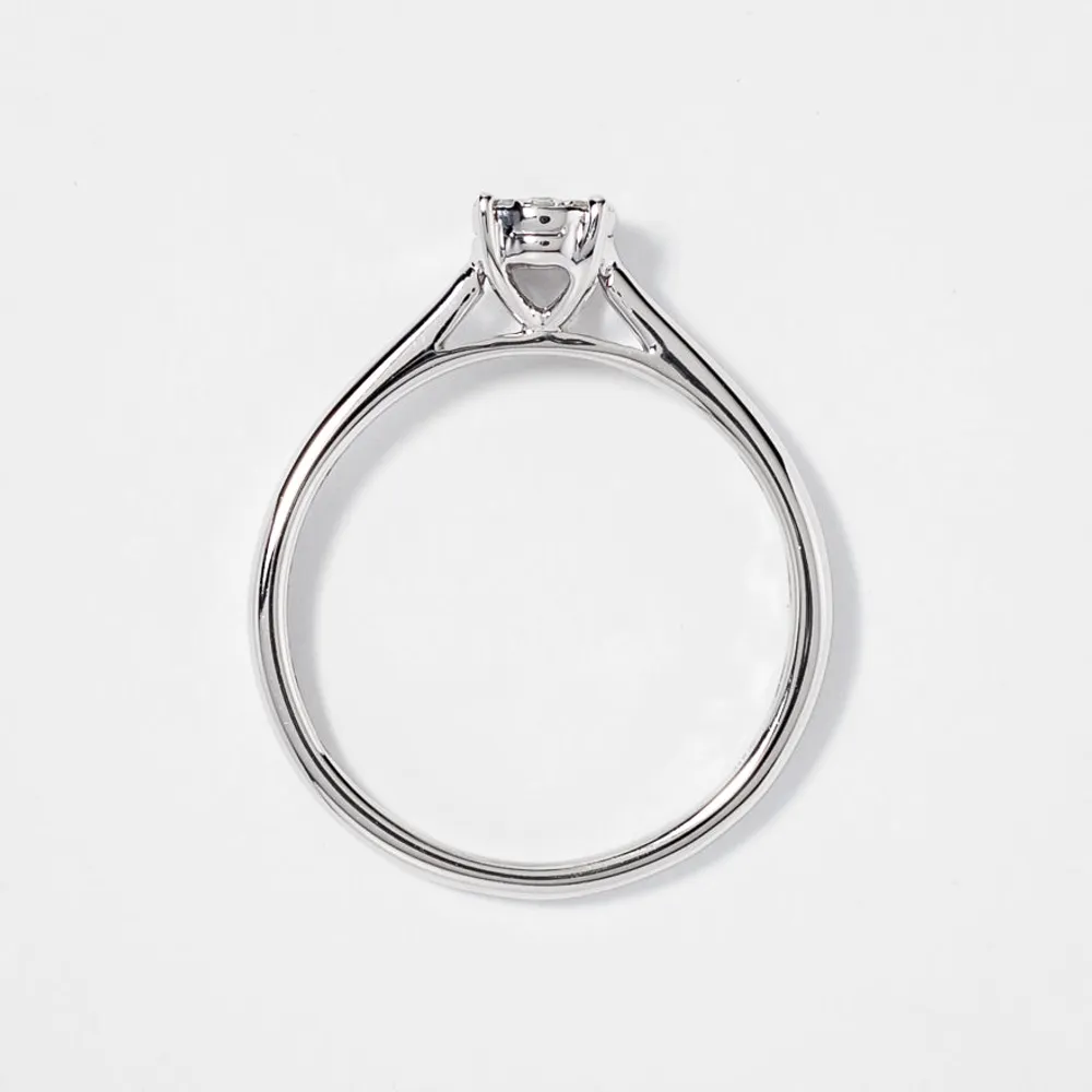 White Gold Diamond Cluster Promise Ring (0.05 ct tw)