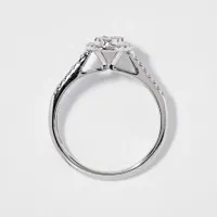 Oval Diamond Cluster Ring 10K White Gold (0.40ct tw)