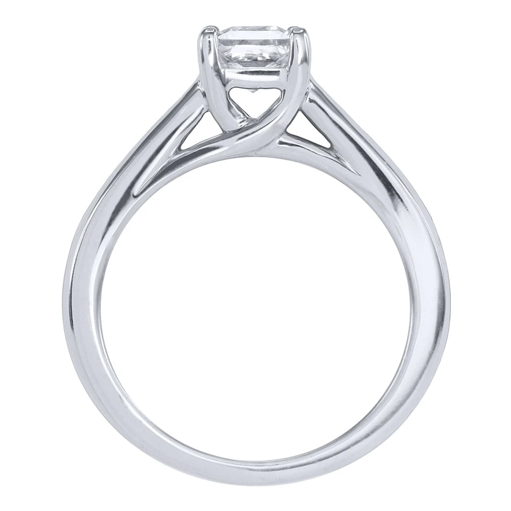 Princess Cut Diamond Engagement Ring 14K White Gold (1.00 ct tw)