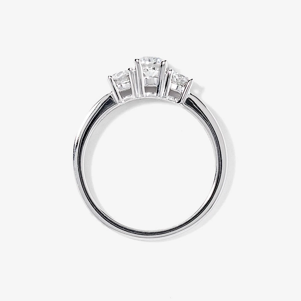 Three-Stone Diamond Engagement Ring 10K Gold (0.95 ct tw