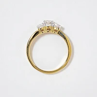 Three-Stone Diamond Engagement Ring 10K Gold (0.95 ct tw