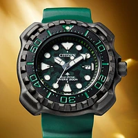 Citizen Eco-Drive Promaster Diver Green Dial Polyurethane Strap | BN02