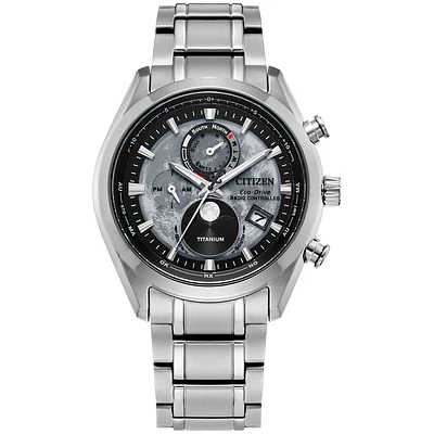 Citizen Eco-Drive Tsuki-yomi A-T Gray Dial Super Titanium Bracelet | B