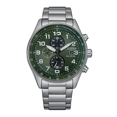 Citizen Eco-Drive Brycen Green Dial Chronograph Watch | CA0770-56X