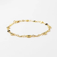 Puff Mariner Bracelet in 10K Yellow Gold