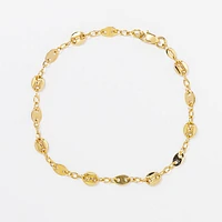 Puff Mariner Bracelet in 10K Yellow Gold