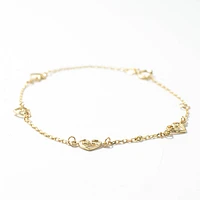 Heart Bracelet in 10K Yellow Gold