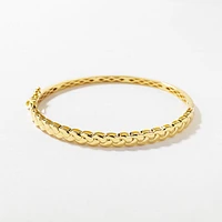 Braided Bangle in 10K Yellow Gold