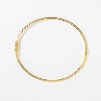 Diamond Cut Bangle in 10K Yellow Gold