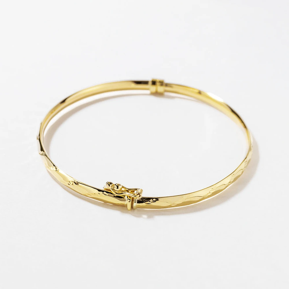 3mm Ladies Bangle in 10K Yellow Gold