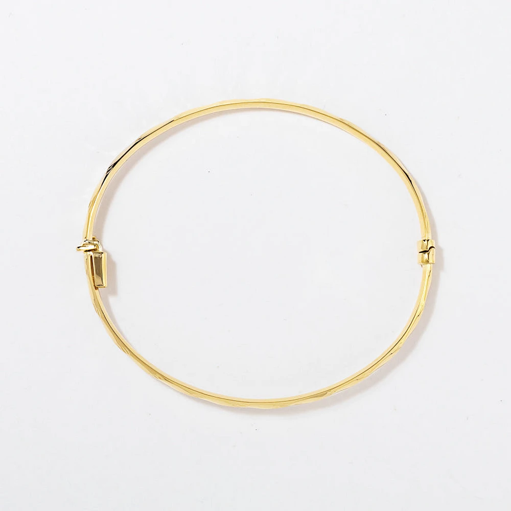 3mm Ladies Bangle in 10K Yellow Gold